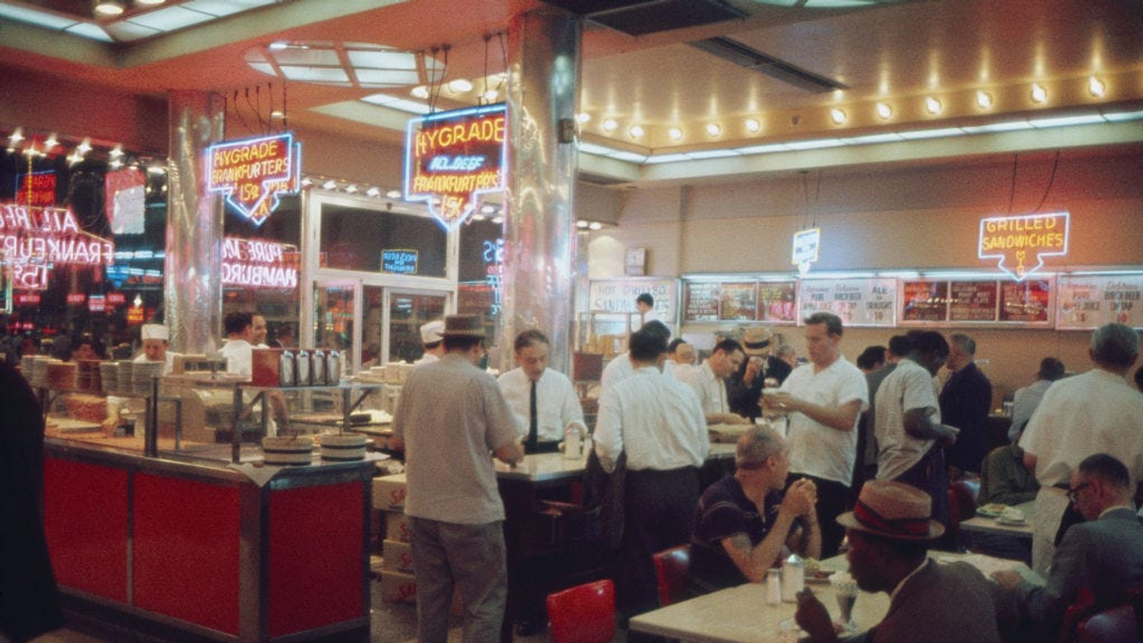 Diner interior backdrop